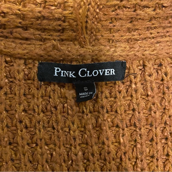 Pink Clover Burnt Orange Long Knit Cardigan - Picture 5 of 6